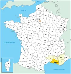Bouches-du-Rhône : carte de situation - crédits : © Encyclopædia Universalis France