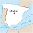Madrid : carte de situation - crédits : © Encyclopædia Universalis France