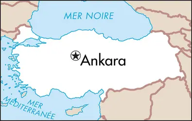Ankara : carte de situation - crédits : © Encyclopædia Universalis France