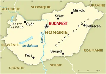 Hongrie : carte générale - crédits : Encyclopædia Universalis France
