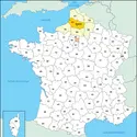 Somme : carte de situation - crédits : © Encyclopædia Universalis France