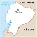 Quito : carte de situation - crédits : © Encyclopædia Universalis France