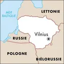 Vilnius : carte de situation - crédits : © Encyclopædia Universalis France