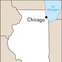 Chicago : carte de situation - crédits : © Encyclopædia Universalis France