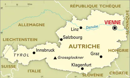 Autriche : carte générale - crédits : Encyclopædia Universalis France