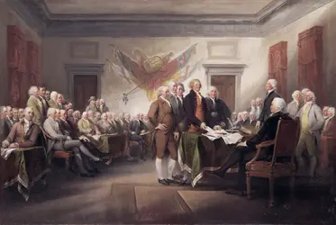 <em>La Déclaration d’indépendance</em>, J. Trumbull - crédits : © Yale University Art Gallery