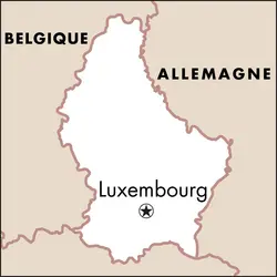 Luxembourg : carte de situation - crédits : © Encyclopædia Universalis France