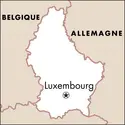 Luxembourg : carte de situation - crédits : © Encyclopædia Universalis France