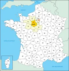 Eure-et-Loir : carte de situation - crédits : © Encyclopædia Universalis France