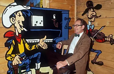 Morris et le personnage de Lucky Luke - crédits : © Frank Perry/ AFP