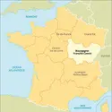 Bourgogne-Franche-Comté : carte de situation - crédits : Encyclopædia Universalis France