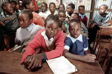 Enseignement de la lutte contre le sida - crédits : © Alexander Joe/ AFP