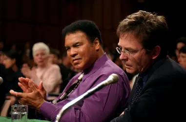Muhammad Ali et Michael J. Fox - crédits : © Douglas Graham / CQ-Roll Call Group / Getty Images