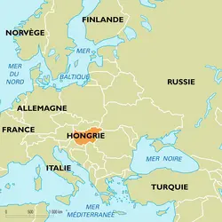 Hongrie : carte de situation - crédits : Encyclopædia Universalis France