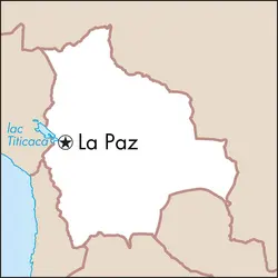 La Paz : carte de situation - crédits : © Encyclopædia Universalis France