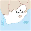 Pretoria : carte de situation - crédits : © Encyclopædia Universalis France