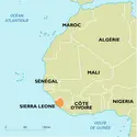 Sierra Leone : carte de situation - crédits : Encyclopædia Universalis France