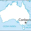 Canberra : carte de situation - crédits : © Encyclopædia Universalis France
