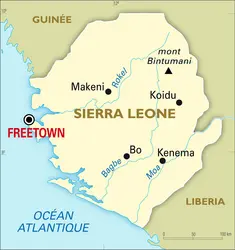 Sierra Leone : carte générale - crédits : Encyclopædia Universalis France