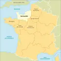 Normandie : carte de situation - crédits : Encyclopædia Universalis France