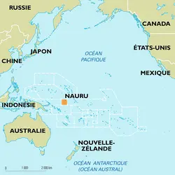 Nauru : carte de situation - crédits : Encyclopædia Universalis France