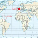 Martinique : carte de situation - crédits : © Encyclopædia Universalis France