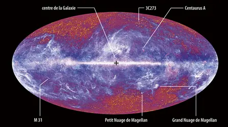 Univers primordial en micro-ondes - crédits : HFI and LFI consortia/ ESA