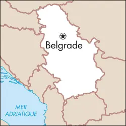 Belgrade : carte de situation - crédits : © Encyclopædia Universalis France