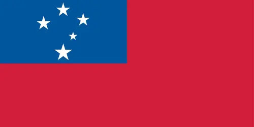 Samoa : drapeau - crédits : Encyclopædia Universalis France