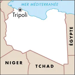 Tripoli : carte de situation - crédits : © Encyclopædia Universalis France