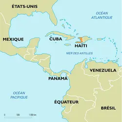 Haïti : carte de situation - crédits : Encyclopædia Universalis France