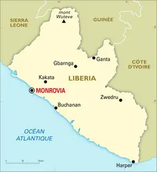 Liberia : carte générale - crédits : Encyclopædia Universalis France
