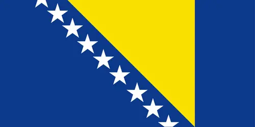 Bosnie-Herzégovine : drapeau - crédits : Encyclopædia Universalis France