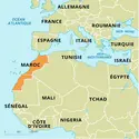Maroc : carte de situation - crédits : Encyclopædia Universalis France