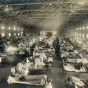 Épidémie de grippe espagnole, 1918-1919 - crédits : Courtesy of the National Museum of Health and Medicine, Armed Forces Institute of Pathology, Washington, D.C
