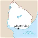 Montevideo : carte de situation - crédits : © Encyclopædia Universalis France