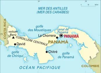 Panamá : carte générale - crédits : Encyclopædia Universalis France