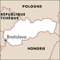 Bratislava : carte de situation - crédits : © Encyclopædia Universalis France