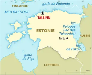 Estonie : carte générale - crédits : Encyclopædia Universalis France