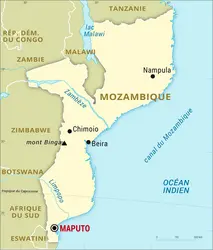 Mozambique : carte générale - crédits : Encyclopædia Universalis France