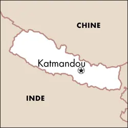 Katmandou : carte de situation - crédits : © Encyclopædia Universalis France