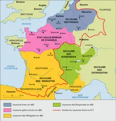 La Gaule à l’avènement de Clovis - crédits : Encyclopædia Universalis France