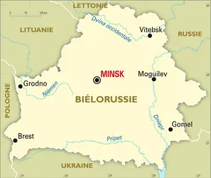 Biélorussie : carte générale - crédits : Encyclopædia Universalis France