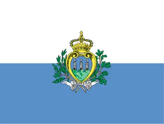 Saint-Marin : drapeau - crédits : Encyclopædia Universalis France