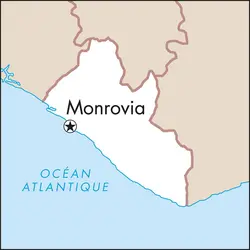 Monrovia : carte de situation - crédits : © Encyclopædia Universalis France