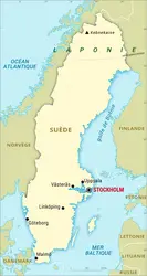 Suède : carte générale - crédits : Encyclopædia Universalis France