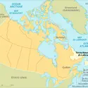 Terre-Neuve-et-Labrador : carte de situation - crédits : Encyclopædia Universalis France