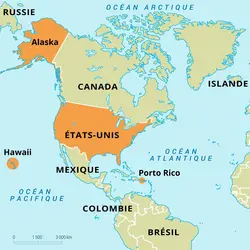 États-Unis : carte de situation - crédits : Encyclopædia Universalis France