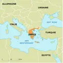 Grèce : carte de situation - crédits : Encyclopædia Universalis France