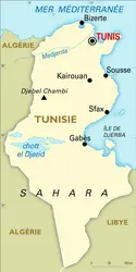 Tunisie : carte générale - crédits : Encyclopædia Universalis France